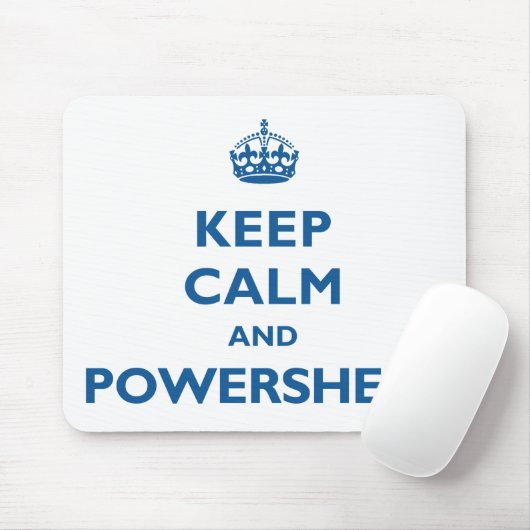 Tapis De Souris Gardez le calme et le PowerShell Mousepad (Avec souris)