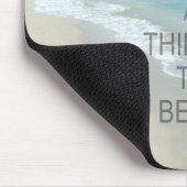 Tapis De Souris Gardez le calme et pensez à la plage (Coin)