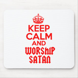 Tapis De Souris Gardez le culte calme Satan