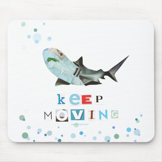 Tapis De Souris Gardez le requin mobile Mousepad (Devant)
