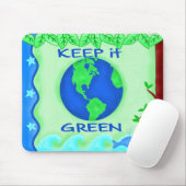 Tapis De Souris Gardez-Le Vert Panier De Souris (Avec souris)