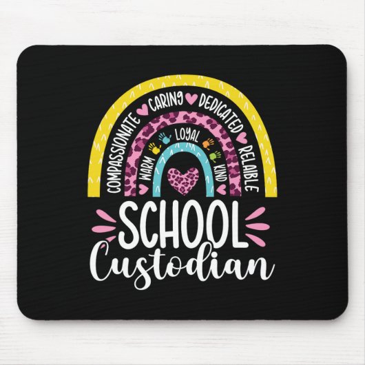 Tapis De Souris Gardien Battery Life School Janitor Rainbow (Devant)