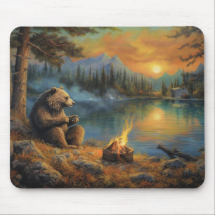 Tapis De Souris Gardien de la flamme d'automne   Feu de campagne g