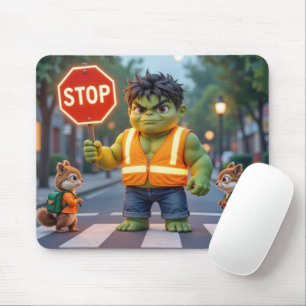 Tapis De Souris Gardien de passage clôturé de super-héros vert ave