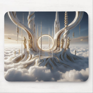 Tapis De Souris Gardiens du portail céleste dans les nuages