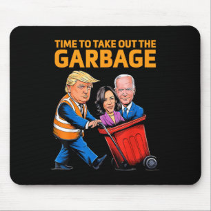 Tapis De Souris Garge drôle pour Trump 2024 - Il est temps de sort