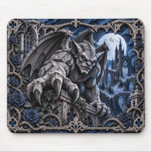 Tapis De Souris Gargouille, Monstre de Papier Découpé