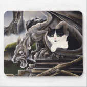 Tapis De Souris Gargoyle noir blanc (Devant)