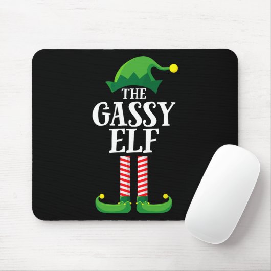 Tapis De Souris Gassy Elf Matching Family Group Christmas Party (Avec souris)