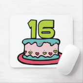 Tapis De Souris Gâteau d'anniversaire 16 ans (Avec souris)