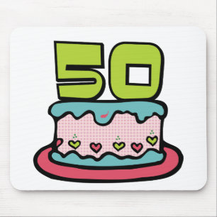 Tapis De Souris Gâteau d'anniversaire 50 ans