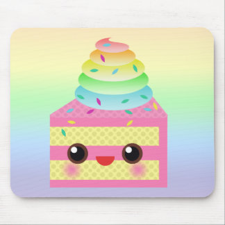 Tapis De Souris Gâteau Mignon Arc-en-Ciel Rose Paillettes Dessert