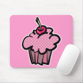 Tapis De Souris gâteau rose à pois (Avec souris)