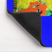 Tapis De Souris Gator orange avec un afro jaune (Coin)