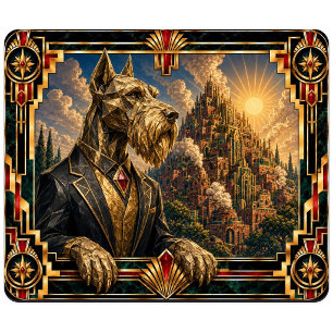 Tapis De Souris Géant Schnauzer, Chien Art Déco