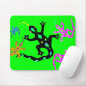 Tapis De Souris Gecko en Vert2 (Avec souris)