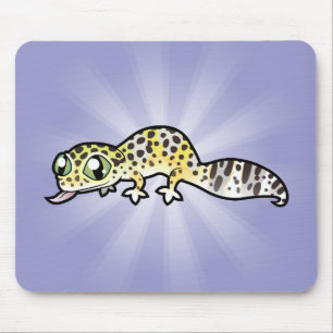 Tapis De Souris Gecko léopard de dessin animé