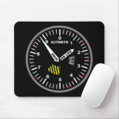 Tapis De Souris Geek de l'aviation pilote Altimeter (Avec souris)