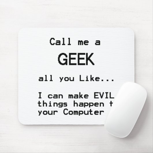Tapis De Souris Geek informatique (Avec souris)