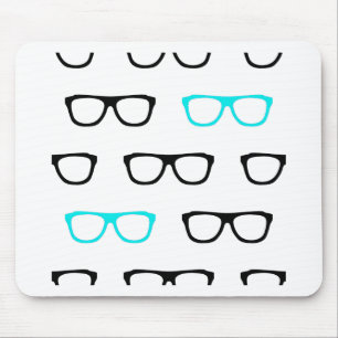 Tapis De Souris geek lunettes bleu geek