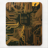 Tapis De Souris Geek Sortie carte circuit électronique orange PCB (Devant)