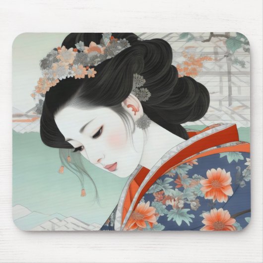 Tapis De Souris Geisha Colorful Ukiyo-e (Devant)