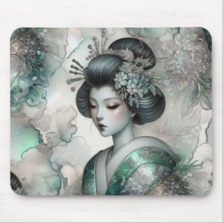 Tapis De Souris Geisha en Vert Série #2