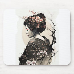 Tapis De Souris Geisha japonaise gracieuse - 
