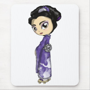 Tapis De Souris Geisha merveilleux de grues