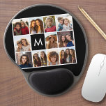 Tapis De Souris Gel 11 Photo Instagram Collage personnalisé Monogramme<br><div class="desc">Noir et blanc - Utilisez jusqu'à 11 photos carrés pour créer un cadeau unique et personnel. Ou vous pouvez garder le chiot hipster et faire un gardien branché. Si vous avez besoin d'ajuster les images,  cliquez sur l'outil personnaliser pour apporter des modifications.</div>