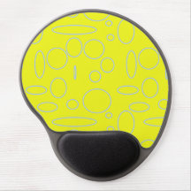 Cercles et boucles jaunes Mousepad