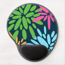 Fleurs Abstraites colorées Gel Mousepad