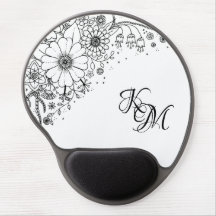 Fleurs de Doodle Noir et Blanc Couleur dans l'imag