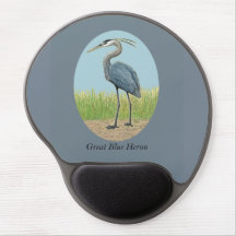 Grand Héron bleu Gel Pad