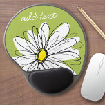 Tapis De Souris Gel Illustration florale Daisy tendance - chaux et jau<br><div class="desc">Un morceau d'art zen et fantaisiste,  hipster. Vous pouvez ajouter un nom,  un monogramme ou un autre texte personnalisé. Si vous avez besoin de déplacer l'art autour,  cliquez sur le bouton personnaliser pour apporter des modifications.</div>