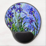 Tapis De Souris Gel Lilac Irises par Claude Monet<br><div class="desc">Célèbre tableau de fleurs de Claude Monet,  Lilac Irises.</div>