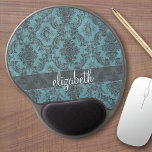 Tapis De Souris Gel Modèle Damas vintage avec Monogramme<br><div class="desc">Un design grunge avec une touche moderne. Ajoutez votre nom ou votre monogramme. Si vous devez apporter des modifications à l'illustration,  cliquez sur le bouton customiser pour apporter des modifications.</div>