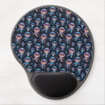 Motif de méduses colorées Gel Mousepad