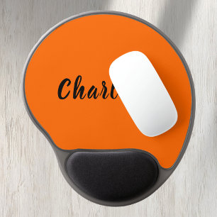 Tapis De Souris Gel Neon Sunset Orange Solide Couleur Personnalisée