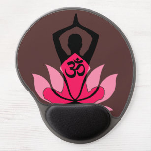 Tapis De Souris Gel OM Namaste Spirituelle Lotus Fleur Yoga en Ombre