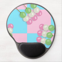 Pastel Pink À damiers Dango Gel Mousepad