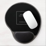 Tapis De Souris Gel Professionnel de promotion moderne noir et gris<br><div class="desc">Professionnel de promotion moderne noir et gris Gel Mouse Pad. Ajoutez votre propre nom et site Web pour personnaliser.</div>