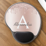 Tapis De Souris Gel Rose Gold - Parties scintillant rose pâle Nom du m<br><div class="desc">Or rose - Faux Roses Fluides Parties scintillant à étincelles métalliques brossé Monogramme de métal Nom et Mousepad initial (Pad de souris). Cela rend le cadeau parfait pour 16 ans,  mariage,  douche nuptiale,  anniversaire,  baby shower ou bachelorette pour quelqu'un qui aime le luxe glam et les styles chic.</div>