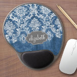 Tapis De Souris Gel Sapphire Blue Vintage Damask Modèle et nom<br><div class="desc">Un motif vintage avec tableau de bord et dentelle. Regardez de près les fleurs et les feuilles.Un design tendance avec les couleurs de bijoux et l'élégance. Les éléments sont plus faciles à customiser lorsque vous remplacez tout le texte et les photos en premier. Si votre art doit encore être ajusté,...</div>