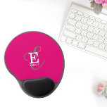 Tapis De Souris Gel Typographie Monogramme Moderne Et Élégante Rose Ch<br><div class="desc">Avec une allure audacieuse, ce pavé de souris moderne a une belle représentation de votre nom et monogramme avec des sérifs classiques et une typographie de script plus ornée dans une disposition symétrique équilibrée. Les trois éléments se fondent dans une belle harmonie et créent votre propre logo de marque personnelle....</div>