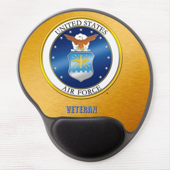 Tapis De Souris Gel U.S. Gel Mousepad de vétéran de l'Armée de l'Air (Devant)