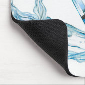 Tapis De Souris Gemstone de coeur Aquamarine (Coin)