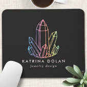 Tapis De Souris Gemstone Rainbow Quartz Crystal Business Logo