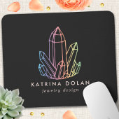 Tapis De Souris Gemstone Rainbow Quartz Crystal Business Logo