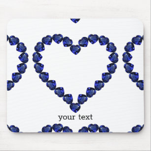 Tapis De Souris Gemstone Sapphire Coeur Bleu